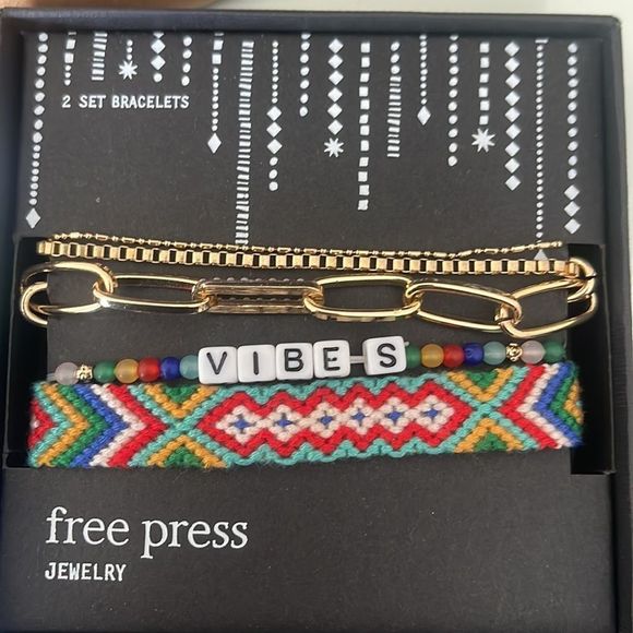 FREE PRESS Beaded Vibes Bracelet - Set of 5 - Picture 1 of 2